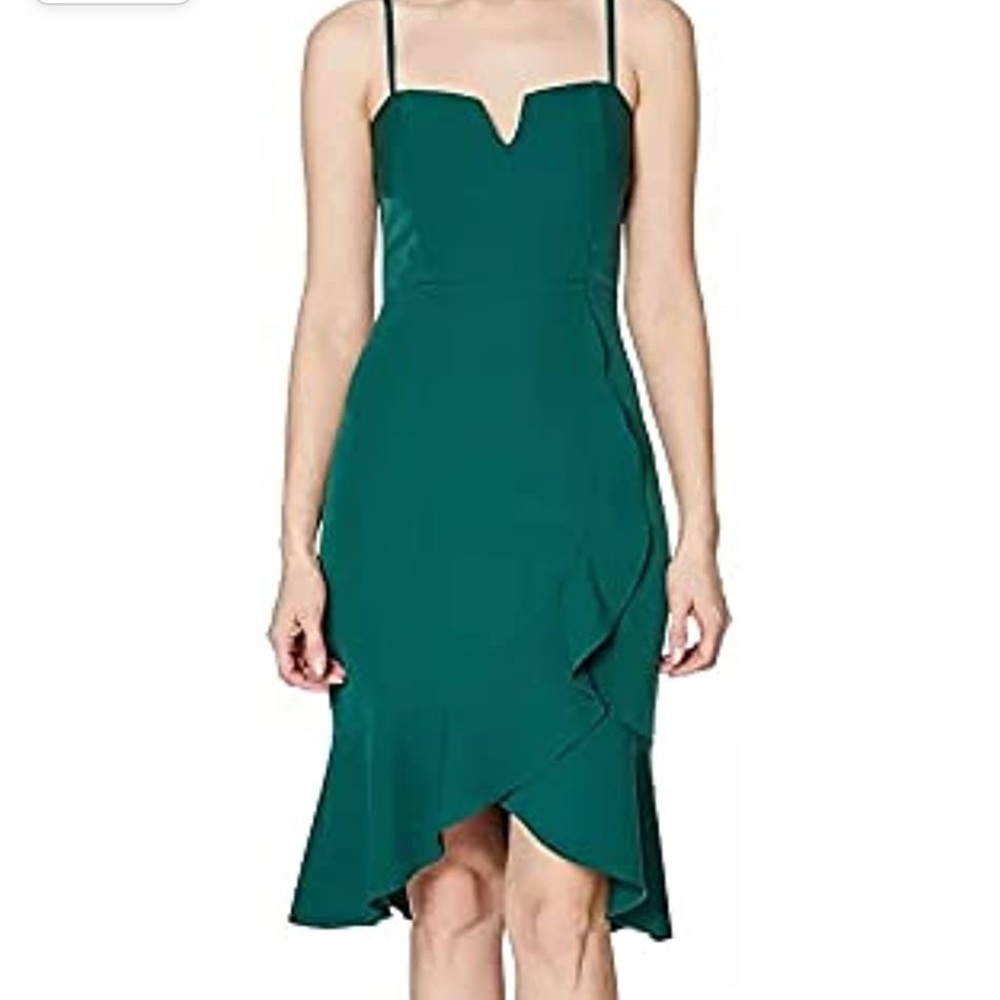 LAUNDRY BY SHELLI SEGAL Women's Sweetheart Ruffle Core Dress Size 14
